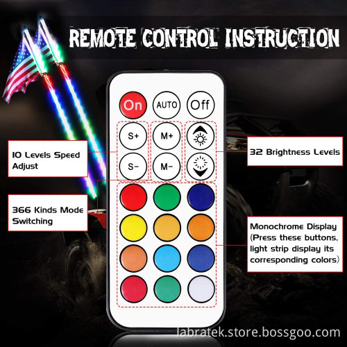 Hot Selling Mining Safety Led Whip With Reflective flag for Warning